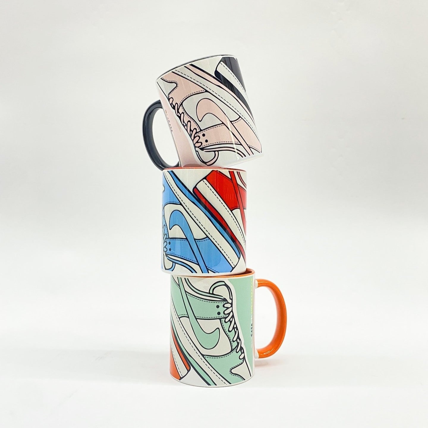 Mug Dunk negro rosa