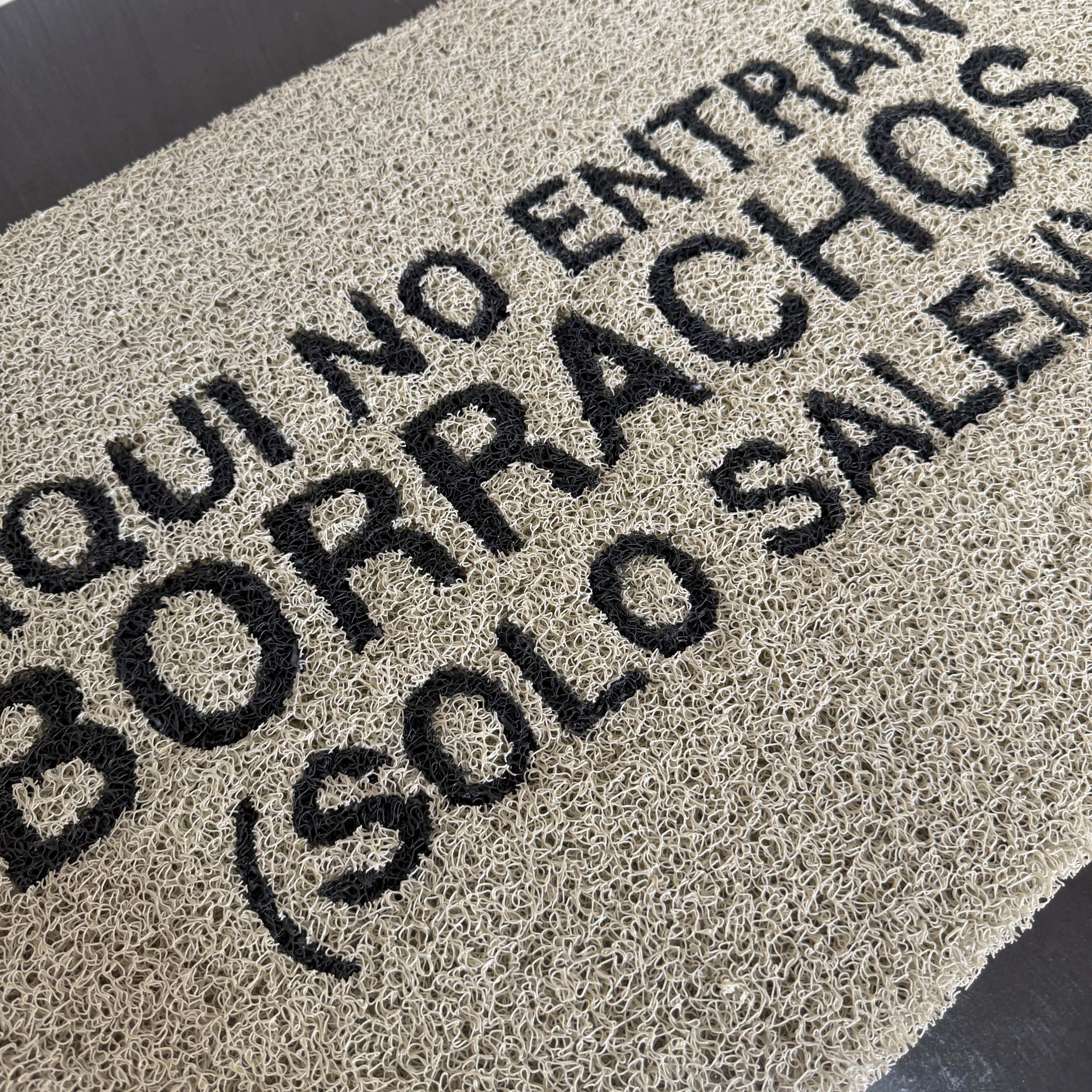 Tapete "no entran borrachos"