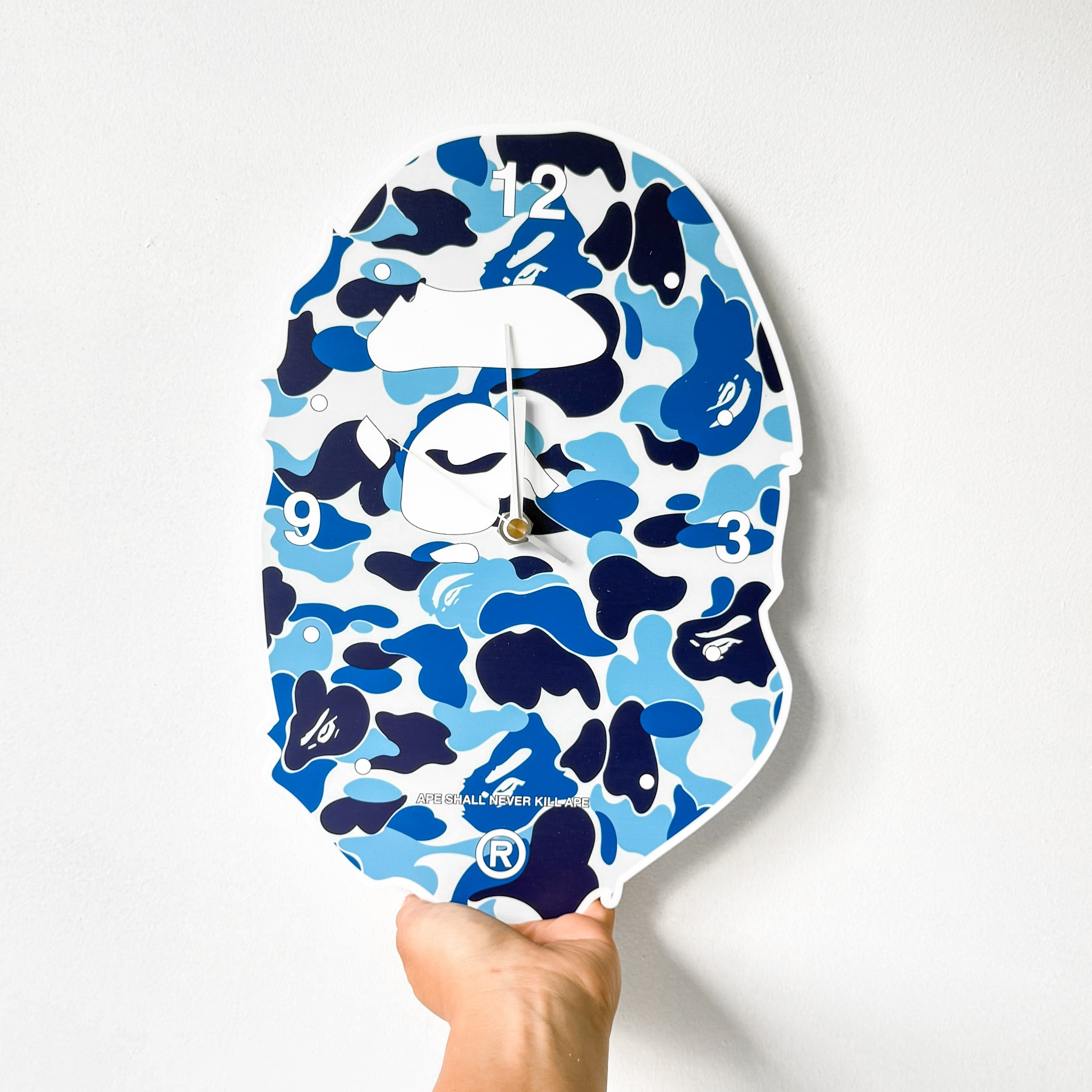 Reloj Bape ABC Camo Ape Head Wall Clock