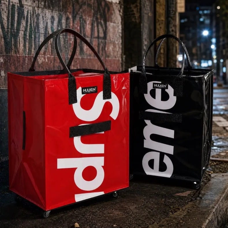 Tote bag rolling Supreme x Hulken